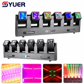 YUER™ 12x60W Double-sided Swing Moving Head Light With Auxiliary Light Y-axis Infinite Rotation Point Control Beam Horse Racing Effect DMX512 For DJ Disco Party Bar Club Wedding Stage Effect Lighting