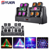 YUER™ 8x10W RGBW 4in1 +1x10w RGB +3pcs Spot +2x10w Gold Storbe +2x10w White Storbe +R G Laser Moving Head Light Beam Magic Ball Strob Effect DMX512 For DJ Disco Party Bar Club Wedding Stage Effect Lighting