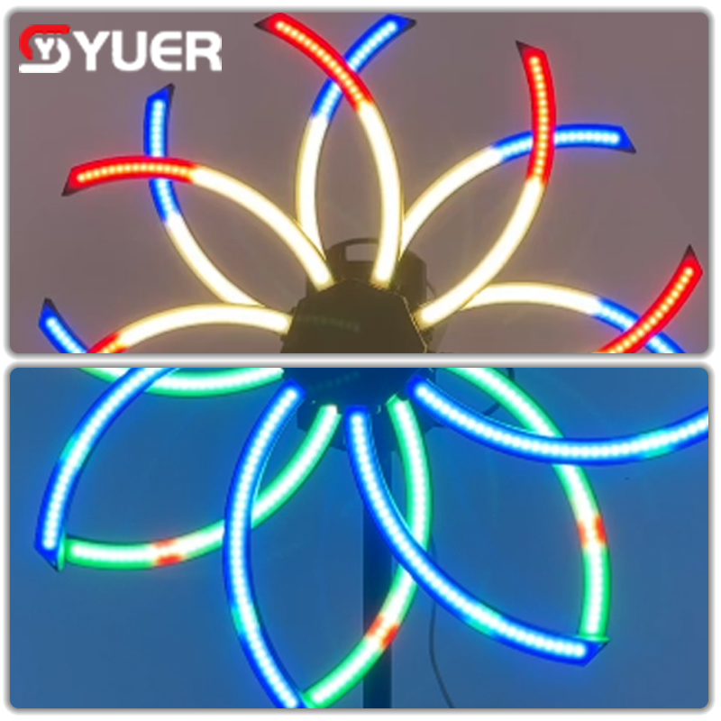 YUER™️576X0.3W RGB 3IN1 LED Pixel Light Voice Control DMX512 For Indoor DJ Party Flashing Lights Dance Club Disco Stage Effect Light