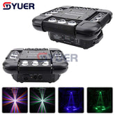 YUER™️12X10W RGBW LED Beam Laser Lights Strobe Beam Laser Effect Projector DMX512 For DJ Wedding Disco Stage Dance Floor Bar Party