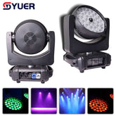 YUER™️ NEW LED Wash Zoom Moving Head Light 36x8W RGBW 4IN1/36x12W RGBWA 5IN1/36x18W RGBWA+UV 6IN1 Lyre DMX 15 ChannelsFor DJ Disco Party Bar