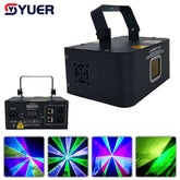 YUER™️ NEW Mold Professional 2W RGB DMX Animation Beam Scanner Stage Laser Light Projector DJ Disco Lights KTV Music Party Bar Wedding