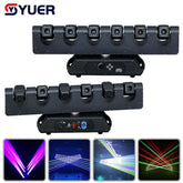 YUER™️ Single Head 2W or 500MW NEW 6 Heads Stage Beam Laser Moving Head Light RGB DJ Laser Effect for Disco Music Dance Party Lights