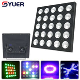 YUER™️ LED Matrix lights 25x12W RGBW 4in1 DMX512 Stage Effect Lighting Good For DJ Disco Party Dance Floor Clubs Bar And Wedding Decorations