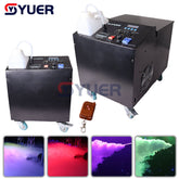 YUER™️ Machine à brouillard d'eau 2000W avec télécommande, capacité de 10L, DJ Disco Stage LED, lumière à tête mobile, projecteur Laser polychrome Par