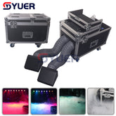 YUER™️ Machine à brume de brouillard d'eau à double tête 3000 W, télécommande DMX, brume de fumée, décoration basse, scène de mariage, concert, effet de fête