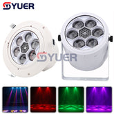YUER™️ Projecteur d'effet de scène 4 en 1 6x10w, lumière stroboscopique Laser œil d'abeille DMX512, piste de danse, Bar, jeu, fête, DJ Disco, contrôle de la musique