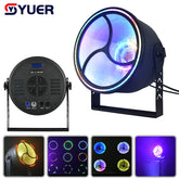 YUER™️NEW 200W COB Amber Retro Backlight Light With RGB Ring Inner Lamp And SMD RGB Out Ring Strobe Wash Strobe Effect Dj Disco