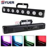 YUER™️ 8X4W RGBW LED lumière de teinture mur rondelle lumière DMX512 7CH pour DJ Disco scène mariage musique fête bar piste de danse intérieure discothèque