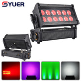 YUER™️ Luz de lavado LED 12x18W RGBWA+UV 6 en 1 resistente al agua IP65 con batería, control remoto inalámbrico, para escenario, fiesta, boda, DJ, discoteca
