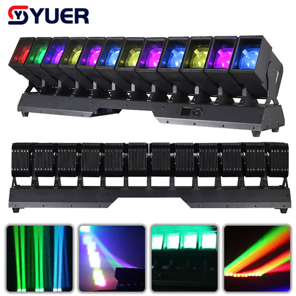 YUER™️ 12X60W RGBW 4IN1 Swing Beam Zoom Wash Moving Head Light