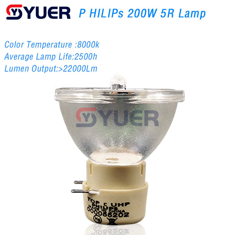 YUER™️ High Quality 200W 5R P HILIPS Lamp MSD Platinum Moving Head Light Metal Halide Lamp Beam Light For Stage DJ Disco Party Lighting