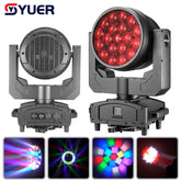 YUER™️ Projecteur à tête mobile étanche IP65 19X40W RGBW Bee Eye Zoom DMX512 21/23/35/78/92/97/99CH Effet de faisceau DJ Disco Stage Bar de fête de mariage