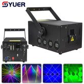 YUER™️ RGB 15W ILDA 40Kpps Scanner d'animation projecteur faisceau Laser effet d'éclairage de scène fête de danse mariage vacances Bar Club DMX Dj