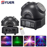 YUER™️ Mini Coccinelle Lumières de Boule Disco DJ LED Coloré Faisceau Laser Vert Tête Mobile DMX512 Stroboscope Boîte de Nuit Fête Spectacle