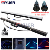 YUER™️ Barre de pixels à lentille circulaire blanche extérieure 40 barre de LED contrôle de couleur de pixel lumineux pour DJ Disco Party Club lampe de spectacle de scène