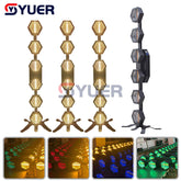 YUER™️Hot vente bande LED rétro lumière stroboscopique 6 perles de lampe haute luminosité 60 W + 144 LED perles de lampe trois en un discothèque DJ Disco scène effet de lavage lumière équipement d'éclairage professionnel
