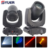 YUER™️LED Lyre de scène 200W à tête mobile pour Audiences, DJ, Discothèques, Fêtes, Contrôleur DMX, Mariages, Projecteur pour Soirées