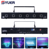Laser RGB YUER™ 6 têtes 6x2W avec scanner, projecteur laser d'animation pour spectacles, bars, musique, DJ, discothèques, salles de fête, éclairage de scène