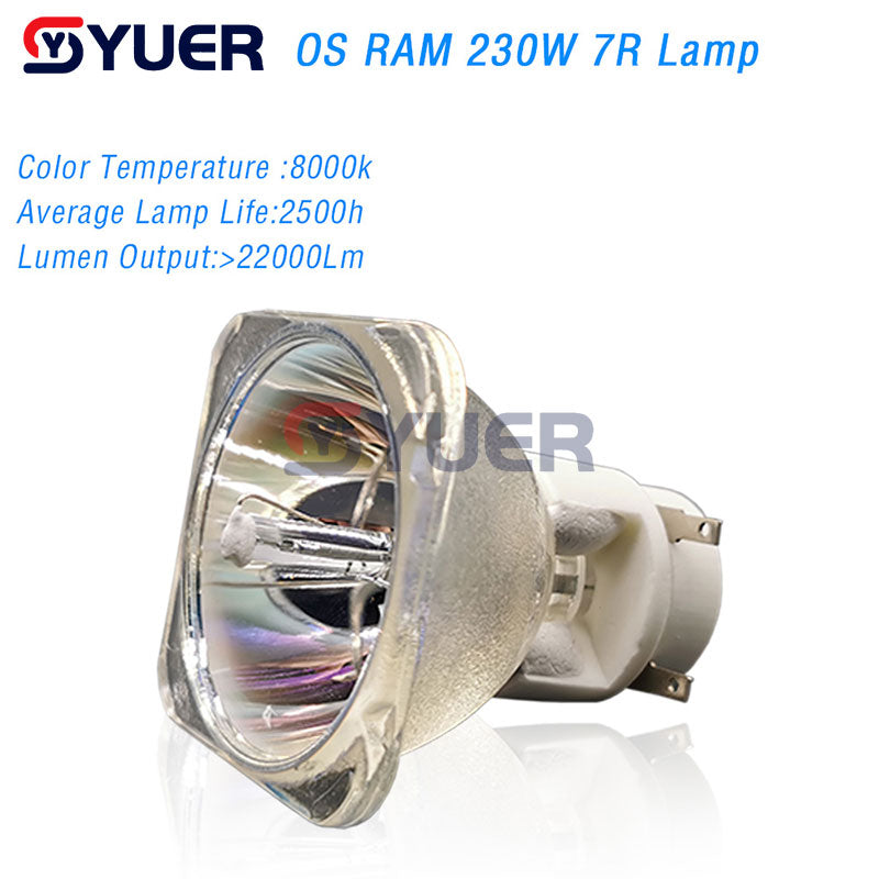 YUER™️ 7R 230W MSD Metal Halogen Lamp Moving Head Lights Bulbs 230W Beam Stage Light DJ Disco Platinum 7R Lamp 8000K 2500H Life 90V