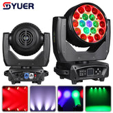 YUER™️ 19X15W RGBW 4EN1 Projecteur de Scène à Tête Mobile Lumière de Lavage pour Discothèque Faisceau Lumineux DJ Fête Éclairage de Scène Projecteurs Commerciaux