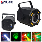 YUER™️ NOUVEAU Projecteur d'effets multifonction 80W RGB Beam Spot + Laser RG + Stroboscope Doré + Abysse 3D Pour DJ Disco Soirée Musicale Intérieure Mariage