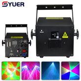 YUER™ Full Color 8W 40KPPS ILDA Scanner Laser Show Projecteur RGB DMX512 Lumières de fête Décoration Nightclub Disco Noël DJ Disco