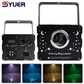 YUER™ Aluminum 500mW RGB full color starry sky Laser Light DMX sound projector laser light for disco DJ party performance stage beam projection lighting