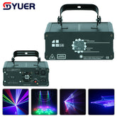 YUER™️ Projecteur Laser d'animation intelligent rvb 1W 2W, compatible Bluetooth, contrôle par application, Scanner DMX512, DJ Disco, éclairage de scène pour fête