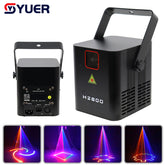 YUER™️ NEW Professional MINI 2W RGB DMX Animation Beam Scanner Stage Laser Light Projector DJ Disco Lights KTV Music Party Bar Wedding