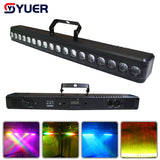 YUER™️ New 18X3W LED RGB Full Color Wash Light Stage Light Curtain Wall Wash Horse Racing Effect DMX512For DJ Disoc Party Bar Light