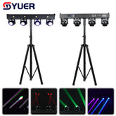 YUER™️ Nouvel ensemble 4x40W RGBW 4 en 1 LED faisceau à tête mobile stroboscopique effet de scène contrôleur DMX pour projecteur Dj Disco éclairage de scène