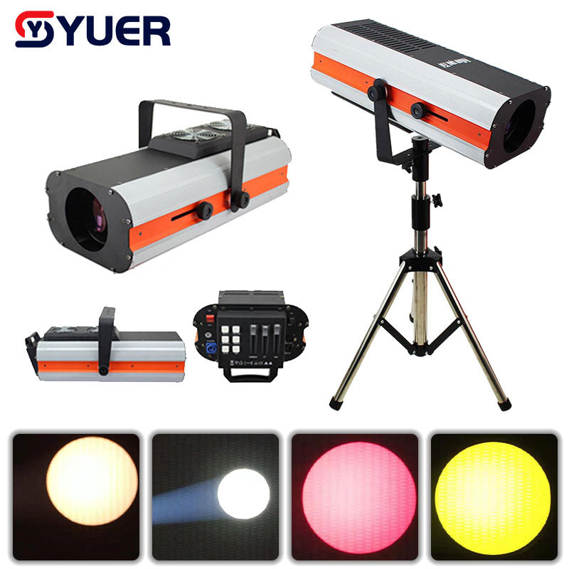 YUER™ 300W LED Follow Spot Light 5 Colors + White Light LED Follow Spot Tracker with Flying Case Suitable for Wedding Theater DJ Party Performance