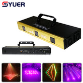YUER™️ RGB 3IN1 Animation Laser Light 256 Patterns And 11 laser Effect Stage Projector DMX512 For DJ Disco Dance Floor Party Bar