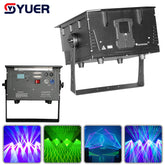YUER™️ Projecteur Laser Étanche 10W 15W 20W RGB Lumière Laser ILDA DMX Animation Faisceau Scanner Scène 35Kpps Projecteur Laser 3D Dj Soirée Disco Noël