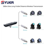 YUER™️ DMX512 Wireless Receiver or Transmitter Laser Light 500m Controller Receiver or Transmitter 2.4G for LED Stage Light LED Light