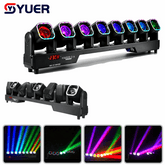YUER™ LED 8x40W RGBW 4IN1 Beam 8-Heads Moving Head Light With RGB LED Strip DMX512 For Concert Dj Disco Club Wedding Party Decoration Stage Lighting