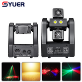 YUER™ 2x5W Warm White Strobe +3 Red 2 Green 1 Blue Laser Moving Head Light With Strobe Laser Effect DMX512 For DJ Disco Wedding Event Party Bar Club