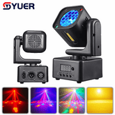 YUER™ MINI 4x10W RGBW 4in1 +5w Strobe Moving Head Light RG Laser Strobe Spot Effect DMX512 Sound Control For DJ Disco Party Bar Club Wedding Stage Lighting