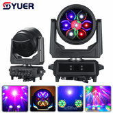 YUER™ IP65 Waterproof 7x60W LED RGBW 4in1 +210x0.3W LED RGB Bee Eye Moving Head Light Wash Zoom Rainbow Effect DMX512 Art-Net Control For DJ Disco Party Bar Club Wedding Stage Lighting