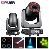 YUER™ 200W LED Spot Moving Head Light With Double Ring Double Prisms Rainbow Gobo Half-color Effect DMX512 For Dj Disco Club Wedding Event Bar Stage Lighting