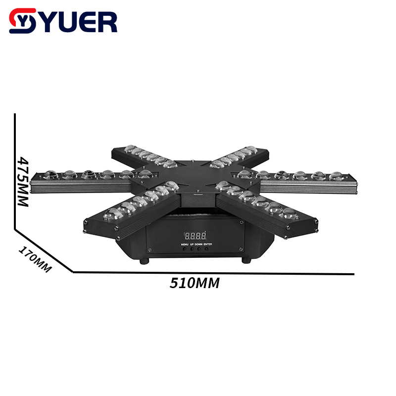 YUER™ NEW LED 36X3W RGB 3IN1 Effect Light With Infinite Rotation Voice control DMX512 For DJ Party flashing lights dance club Disco Stage Effect Light
