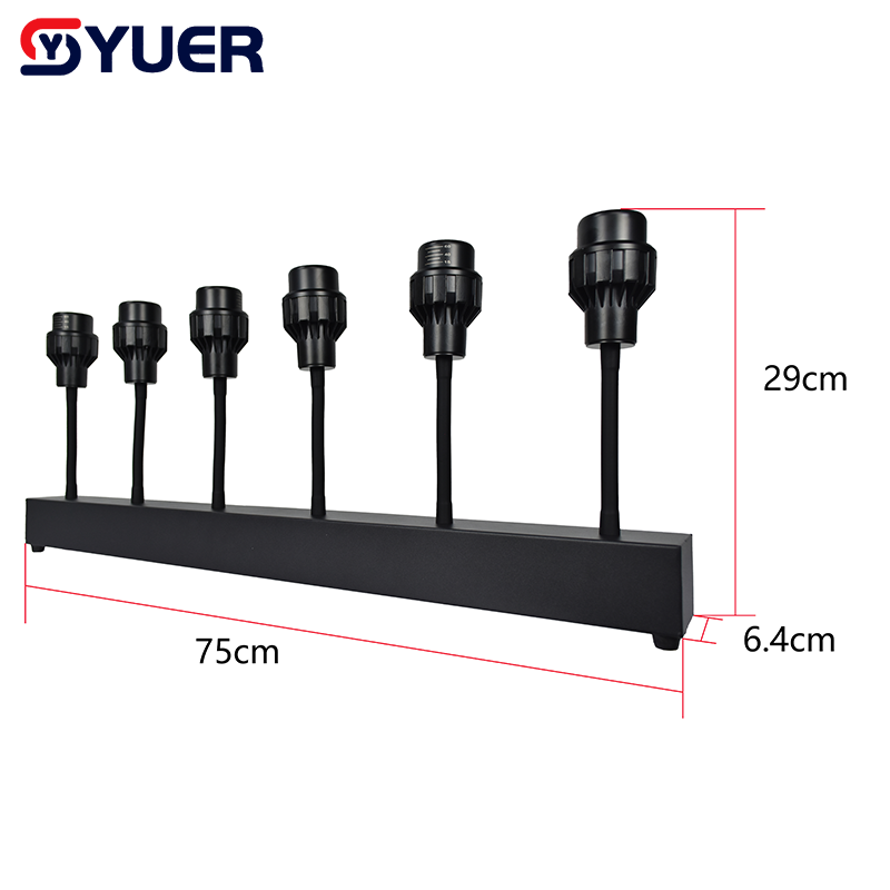 YUER™ NEW 6X10W Warm White+Cold White Beam Spot light Adjustable Aperture Size RDM DMX512 For Party Stage DJ Performance