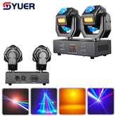 YUER™ 6x10W Gold Strobe +24x3W 2 Head Moving Head Light Strobe Effect DMX512 Remote Control For DJ Disco Wedding Event Party Bar Club