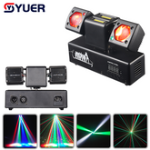 YUER™ 8x3W RGBW 2x5W Warm White Strobe +1 Red 1 Green Laser Moving Head Light With Strobe Beam Laser Effect DMX512 Remote Control For DJ Disco Wedding Event Party Bar Club