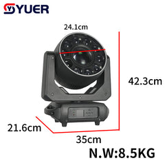 YUER™️ 10x15W RGBW 4in1 Bee Eye Wash+100W Beam Moving Head Light With Aperture DMX512 22/28/64CH  For DJ Bar Disco Concert Party Activities