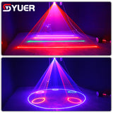 YUER™️ NEW Professional MINI 2W RGB DMX Animation Beam Scanner Stage Laser Light Projector DJ Disco Lights KTV Music Party Bar Wedding