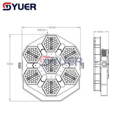 YUER™️ Lámpara LED 7X60W Luz de flash retro Luz de transporte luces de fiesta disco luz de efecto de escenario profesional equipo de dj
