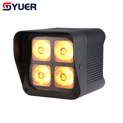 YUER™ Battery Wireless Waterproof Par Light 4X20W RGBWA-UV 6IN1 LED Par Light DMX512 Automatic Voice Control for DJ Disco Stage Indoor Bar