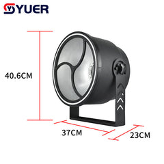 YUER™️NEW 200W COB Amber Retro Backlight Light With RGB Ring Inner Lamp And SMD RGB Out Ring Strobe Wash Strobe Effect Dj Disco